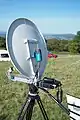 Emetteur 10 GHz (bande X) radioamateur utilisant parabole de 40 cm et transverter de puissance 1W pour liaisons à longue distance