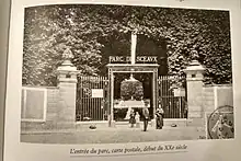 Carte postale, entrée du jardin de la ménagerie, début du XXe siècle
