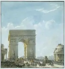 Entrée du cortège impérial de Napoléon Ier et Marie-Louise.
