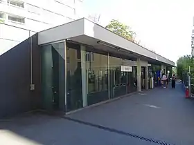 Entrée de la station de métro « Grancy » de la ligne m2 du métro de Lausanne.