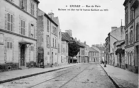 Maison ou fut tué le baron Saillart, rue de Paris