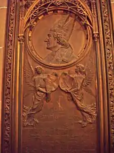 Épitaphe de Mgr Raess, cathédrale Notre-Dame de Strasbourg.