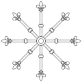 Fig. 6 : Escarboucle (meuble héraldique).