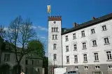L'aile dite prussienne (XIXe&nbsp;siècle) appartenant aujourd'hui à l'Université Folkwang-Hochschule.