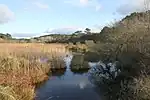 Baie d'Audierne (Tréogat) : étang de Trunvel depuis la route du Vent solaire