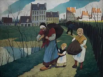 Les Chiffonniers (1914), DeurleMusée Dhondt-Dhaenens.