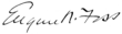 Signature de Eugene Foss