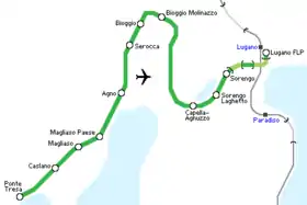 Voir la carte de la ligne.