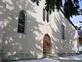 La façade de l'église paroissiale Saint-Léonard.