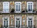 Façade d'une maison à Lisbonne.