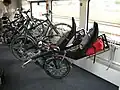 Compartiment pour les vélos dans la voiture-pilote.