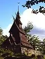 La nouvelle stavkirke de Fantoft, Fantoft nye stavkirke.