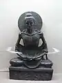 Buddha ascète (l'ascèse de Siddharta), schiste, IIe - IIIe siècle. Site de Sikri. Hadda. Art du Gandhara. Musée de Lahore