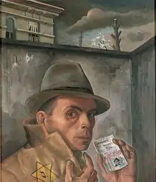 Felix NussbaumAutoportrait au passeport juif,vers 1940