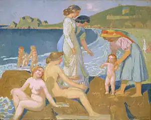 Baigneuses à Perros-Guirec (vers 1909), huile sur toile, 98 × 122 cm, Paris, Petit Palais.