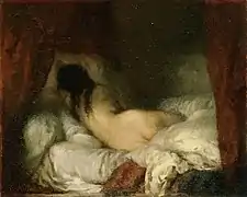 Femme nue couchée, 1844-1845, huile sur toile, 33 × 41 cm, Paris, musée d'Orsay.