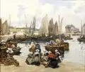 Voiliers au port de Concarneau.
