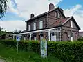 La « voie verte de l'Avesnois » à l'ancienne gare de Ferrière-la-Petite.