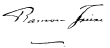 Signature de Ramón Freire