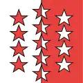 Drapeau du canton du Valais