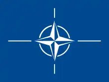 Le drapeau de l'Organisation du traité de l'Atlantique nord