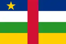 Drapeau de la République centrafricaine.