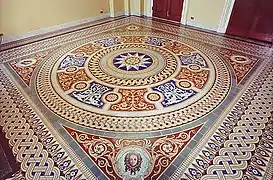Capitole des États-Unis - Carreaux encaustiqués des ateliers Minton XIXe siècle.