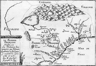 Carte de la Floride française (XVIIe siècle)