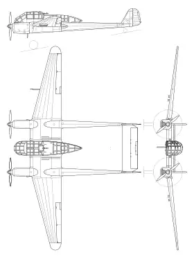 vue en plan de l’avion