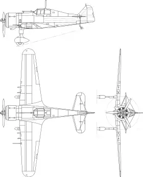 vue en plan de l’avion