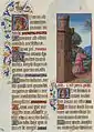 Psaume 122, Prière des malchanceux, f.52v (calligraphie de Jean Colombe ?).
