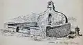 La fontaine Saint-Vougay (dessin de Jean-Marie Abgrall).