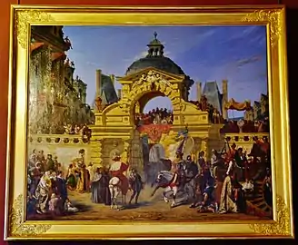 Le Baptême de Louis XIII au château de Fontainebleau (vers 1834), château de Fontainebleau.