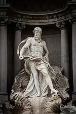 Le dieu Océan de la fontaine. Février 2018.