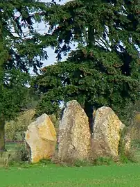 Pierres levées au hameau des Vieilles Ventes.