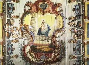 Antônio da Costa Nascimento, plafond de l'église de Notre Dame du Rosaire de Pirenópolis&nbsp;(pt) (n. d., perdu dans un incendie).