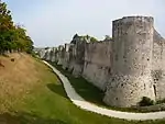 Vue nord-ouest des fortifications.