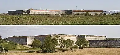 Le Fort La Prée construit en 1626, revisité par Vauban en 1685 (entre Rivedoux-Plage et La Flotte).