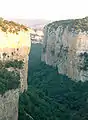 Canyon d'Arbayún depuis la route de Lumbier à Navascués.