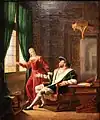 François Ier montre à Marguerite de Navarre, sa sœur, les vers qu'il vient d'écrire sur une vitre avec son diamant  (1804), Arenenberg, Salenstein