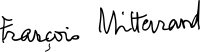 Signature de François Mitterrand