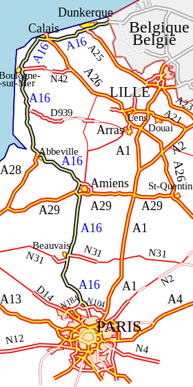 Carte de la route.