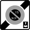 Sortie d'une zone à stationnement unilatéral à alternance semi-mensuelle et à durée limitée