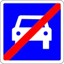 fin de route à accès réglementée