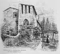 Restes de la première église au XIXe et XXe&nbsp;siècles, dessiné par Joannès Drevet (1854–1940).