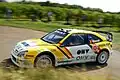 Duval au volant de sa Citroën Xsara en essai avant le rallye d'Allemagne 2007