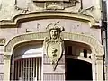 Détail de la façade du 16 rue Bežanijska