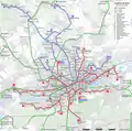 Plan du réseau des transports.