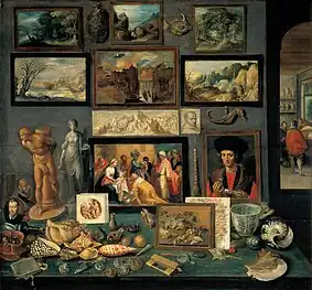 Cabinet d'art et de curiosités (1636),Kunsthistorisches Museum.