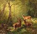 Cerf dans une clairière ensoleillée, 1880.